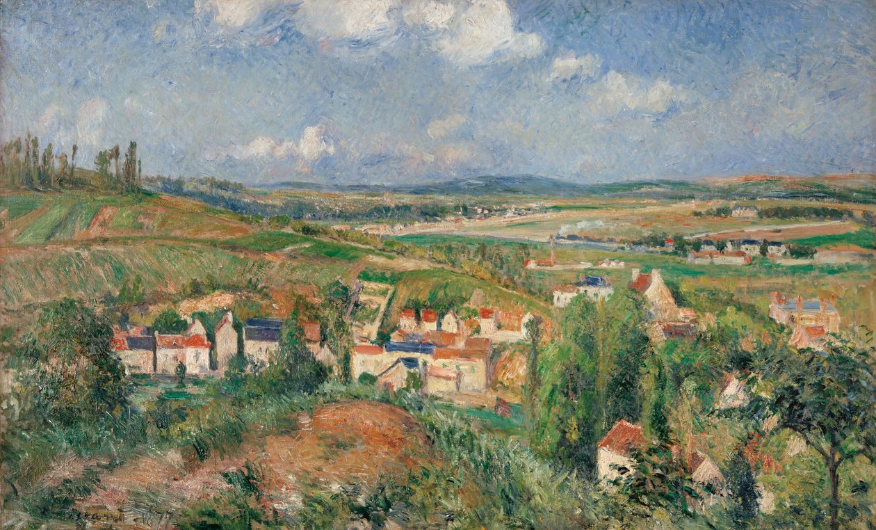 Lhermitage om sommeren, Pontoise av Camille Jacob Pissarro