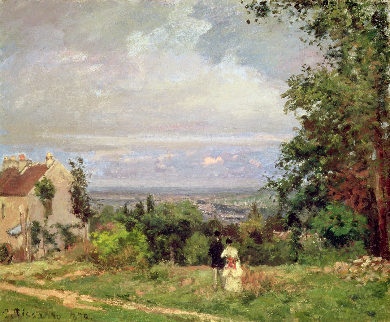 Louveciennes, 1870 av Camille Jacob Pissarro