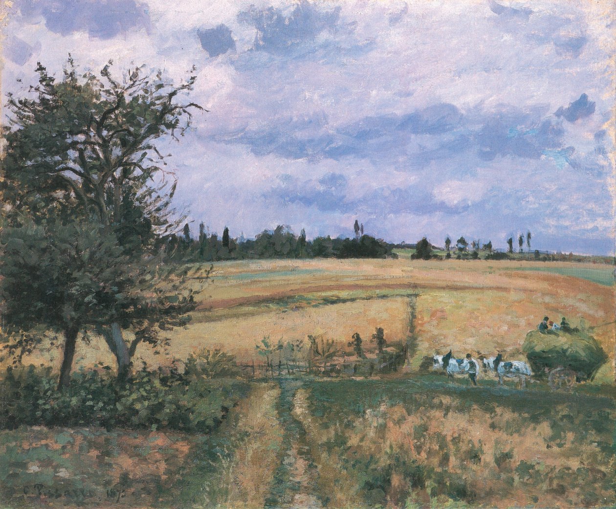 Landskap i Pontoise av Camille Jacob Pissarro
