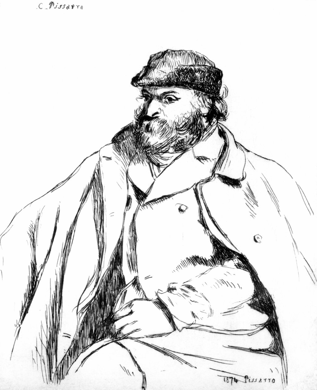 Portrett av Cezanne, 1874 av Camille Jacob Pissarro