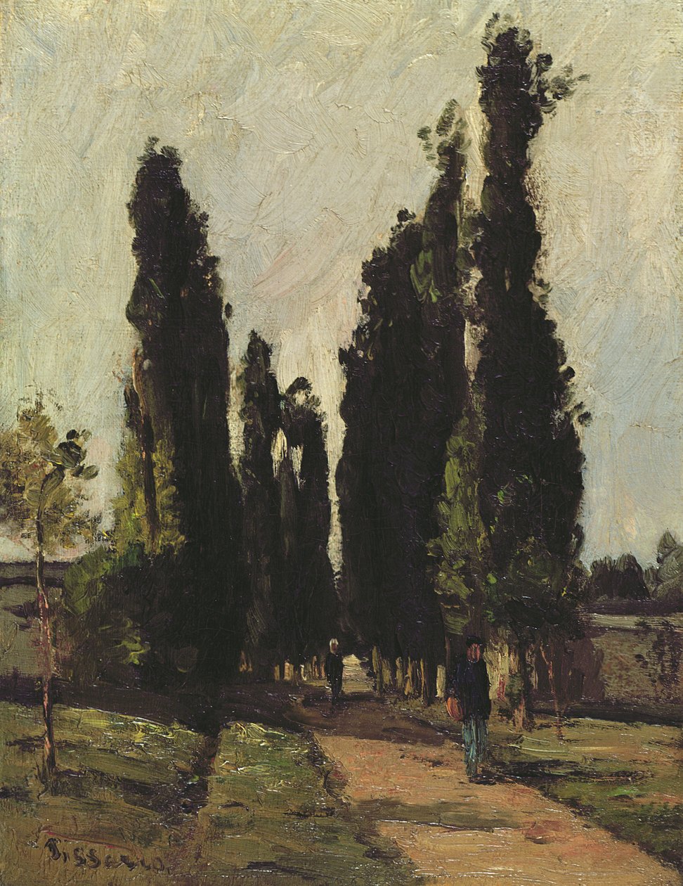 Veien til Corots studio av Camille Jacob Pissarro