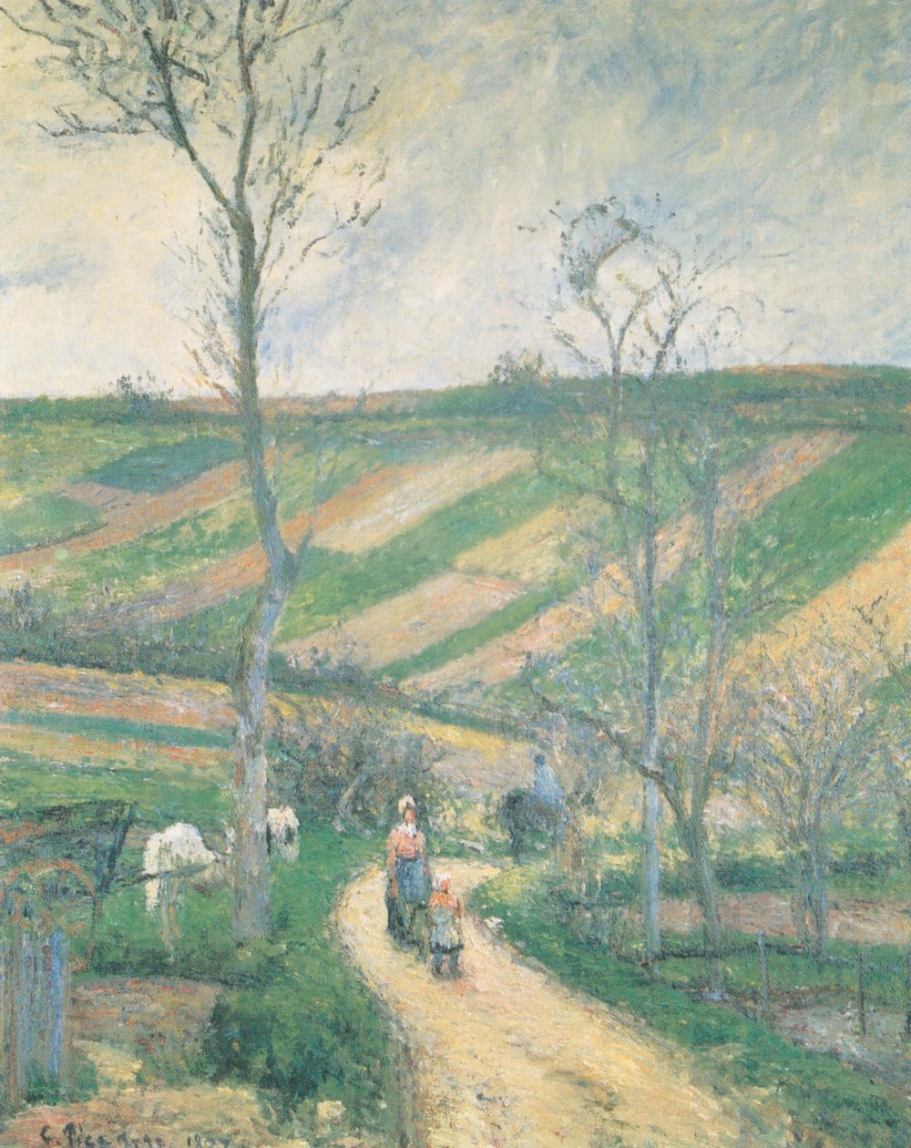 Route du Fond de L´Hermitage, Pontoise av Camille Jacob Pissarro