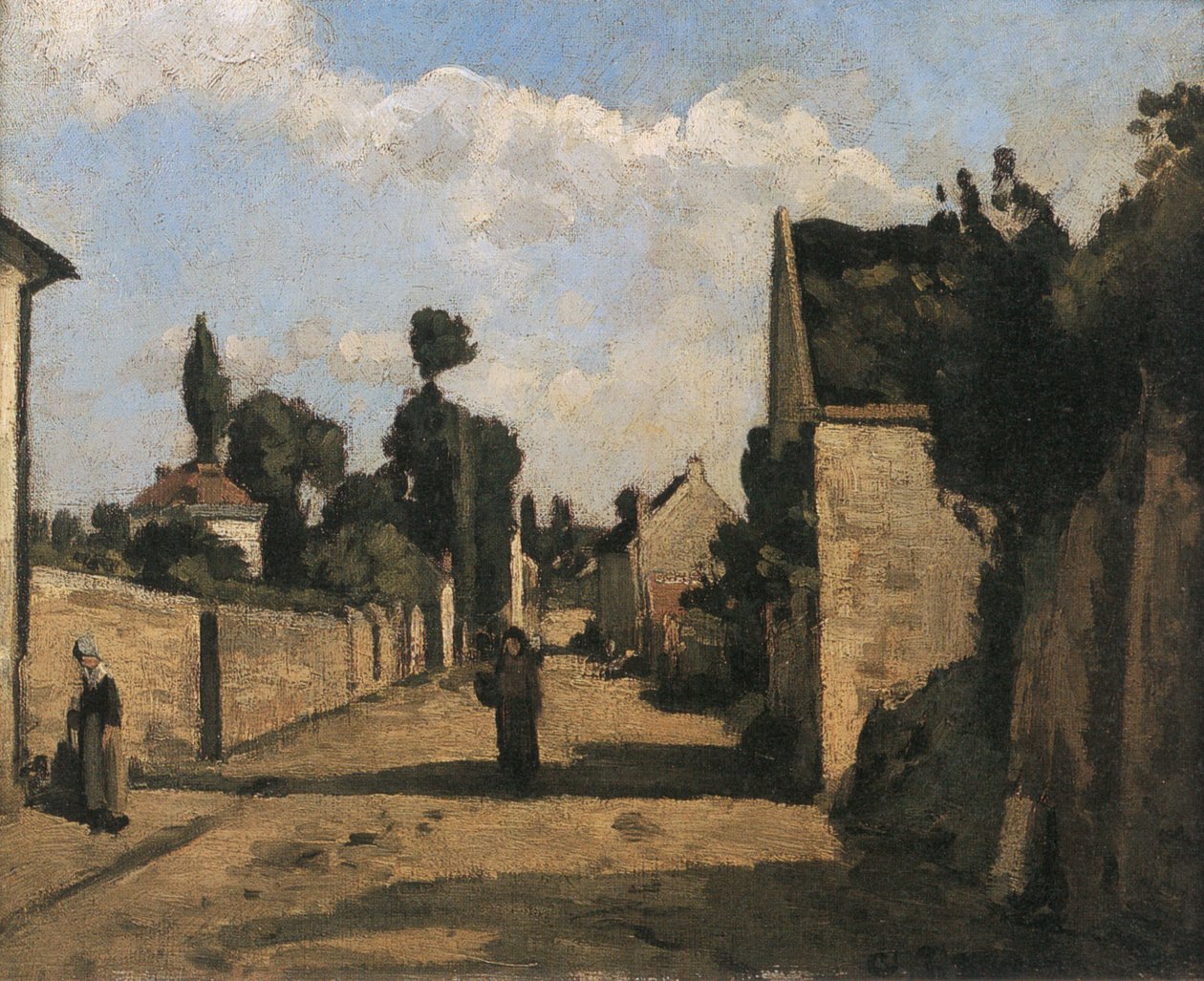 Rue L´Hermitage av Camille Jacob Pissarro
