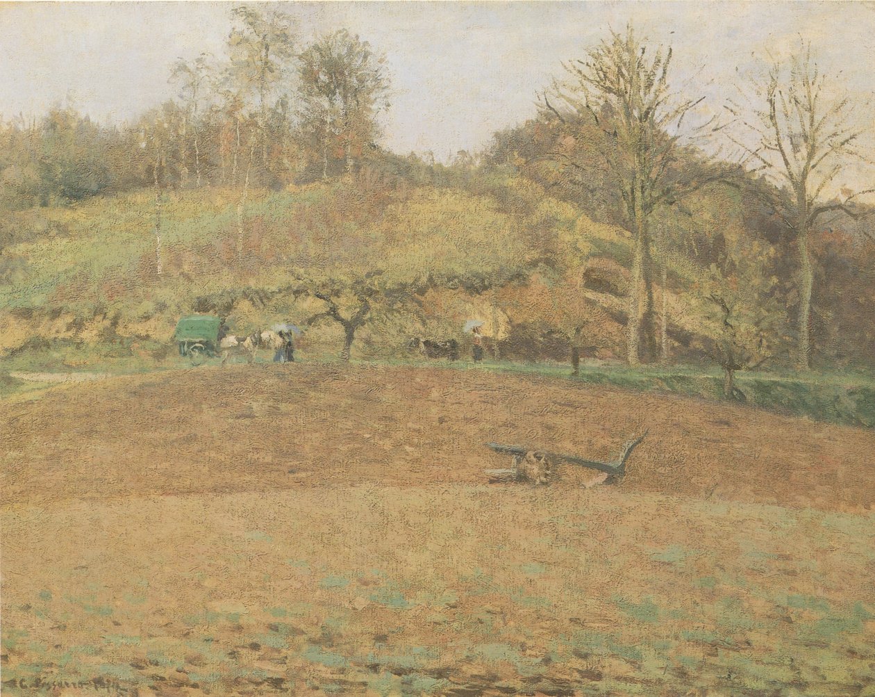 Pløyd land av Camille Jacob Pissarro