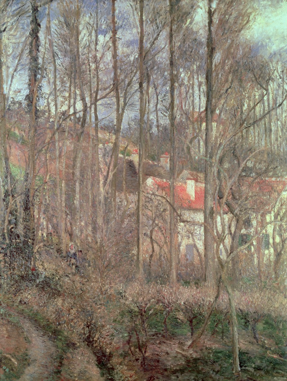 Cote des Boeufs ved L'Hermitage, Pontoise, 1877 av Camille Jacob Pissarro