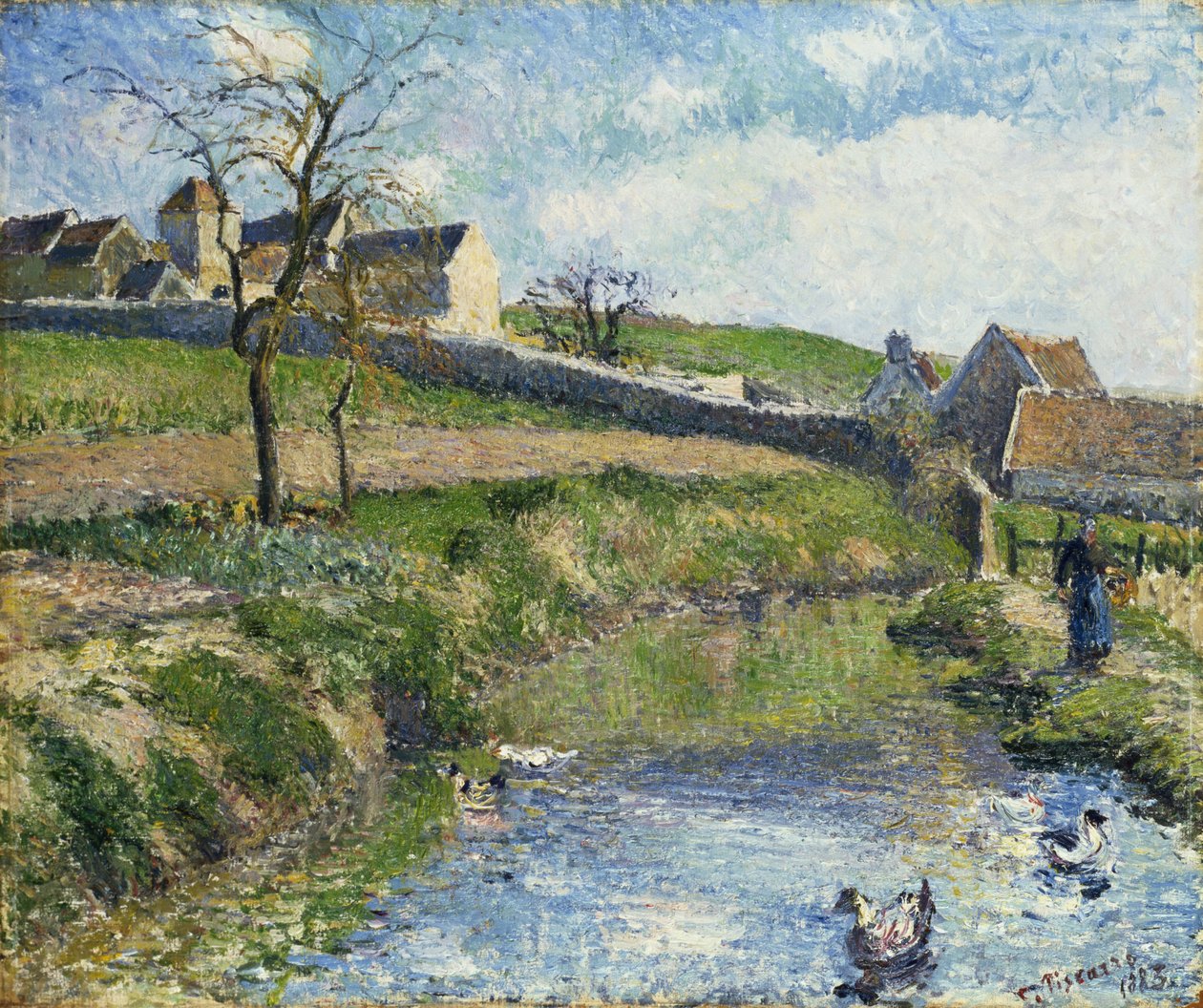 Gården på Osny, 1883 av Camille Jacob Pissarro