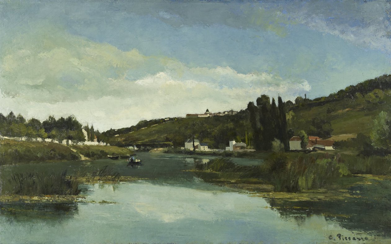 Marne på Chennevières av Camille Jacob Pissarro