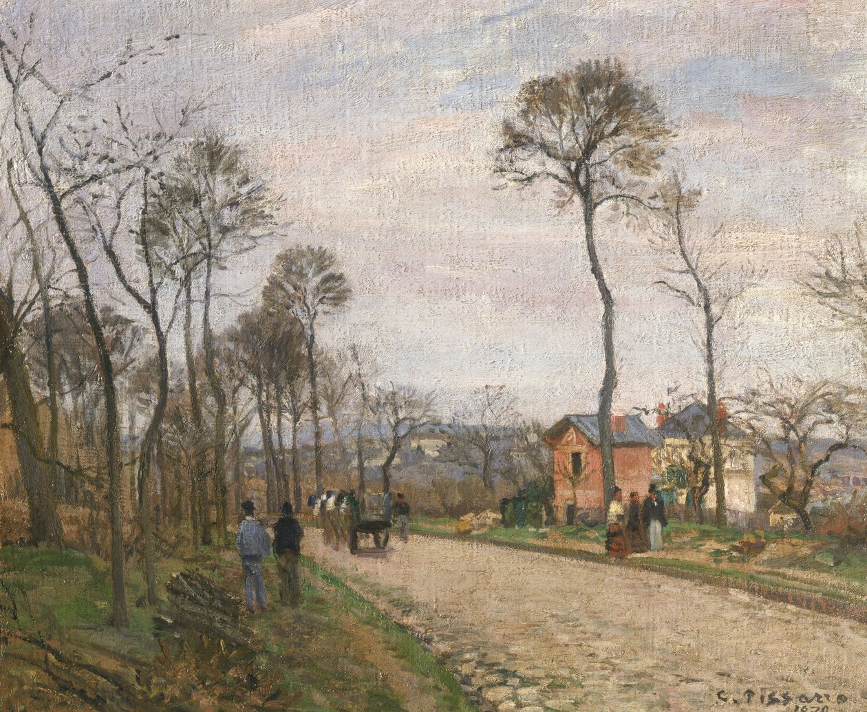 Veien fra Louveciennes, 1870 av Camille Jacob Pissarro