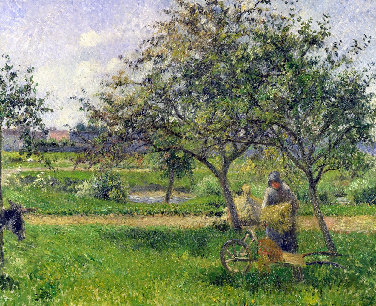 Trillebåren, frukthage, ca. 1881 av Camille Jacob Pissarro