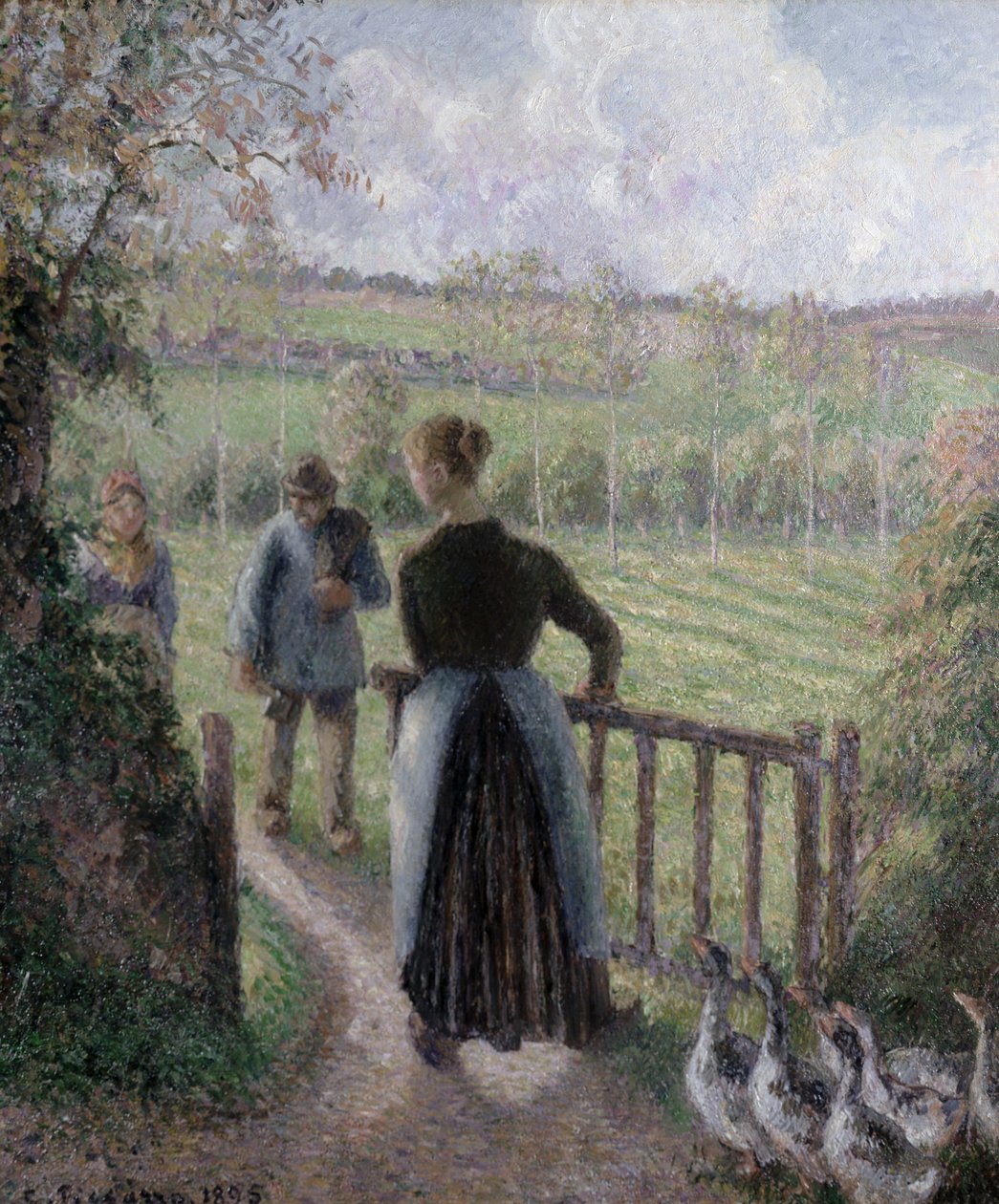 Kvinnen med gjessene, 1895 av Camille Jacob Pissarro