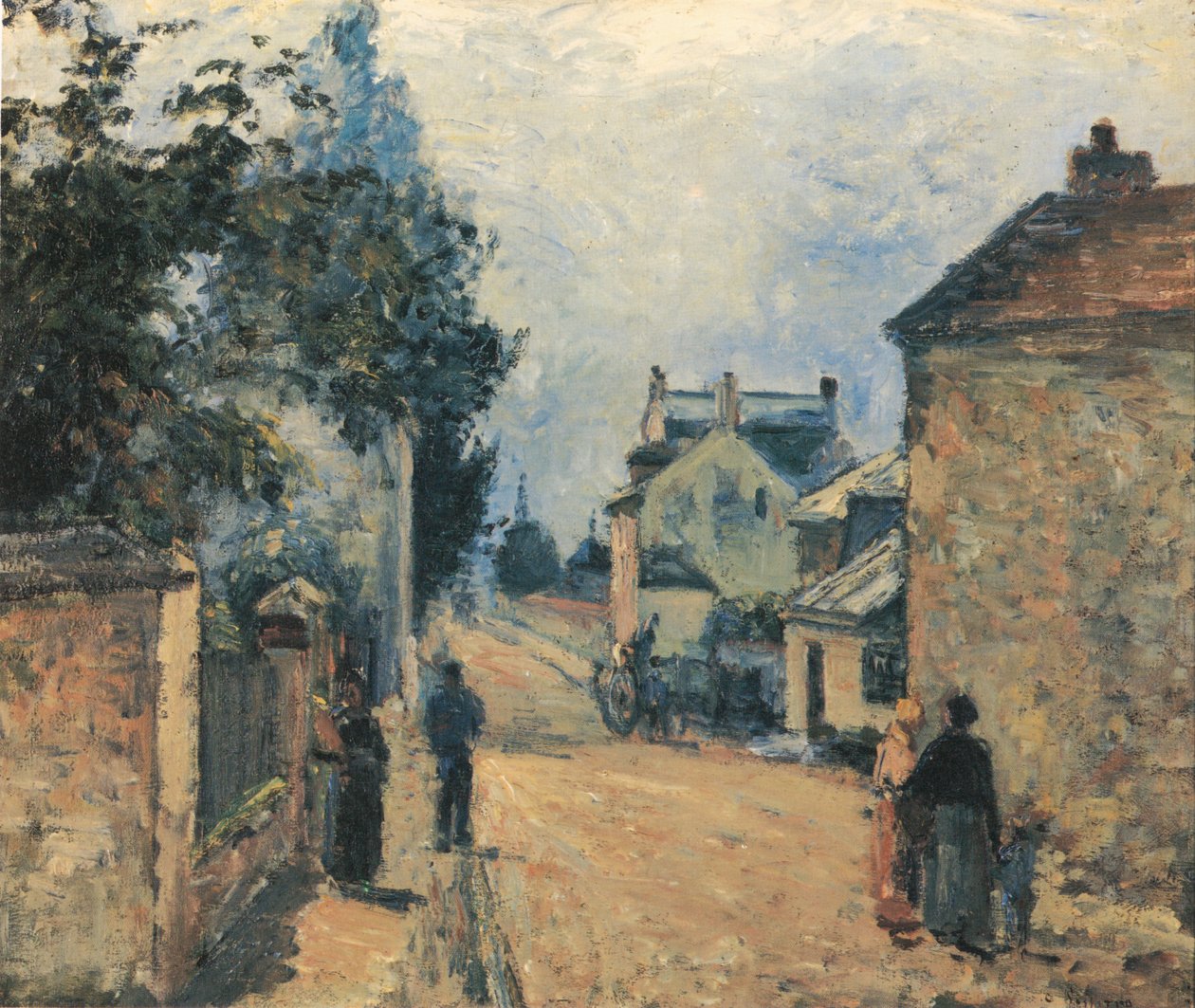 En gate i L´Hermitage av Camille Jacob Pissarro