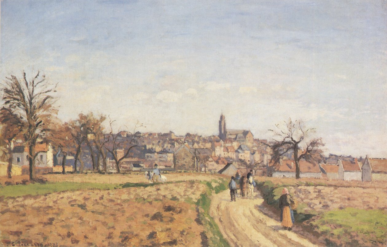 Utsikt over Pontoise av Camille Jacob Pissarro
