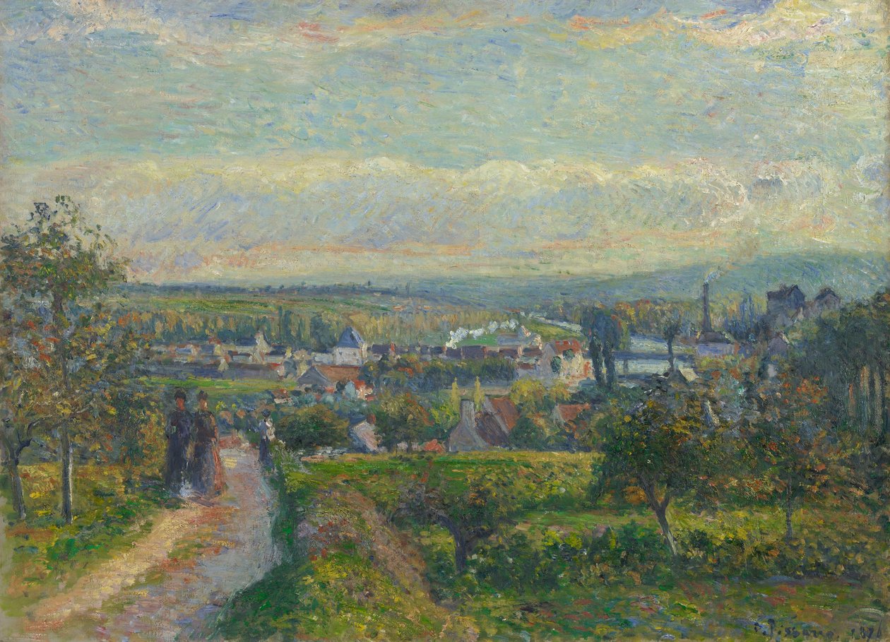 Utsikt over Saint-Ouen-lAumône av Camille Jacob Pissarro