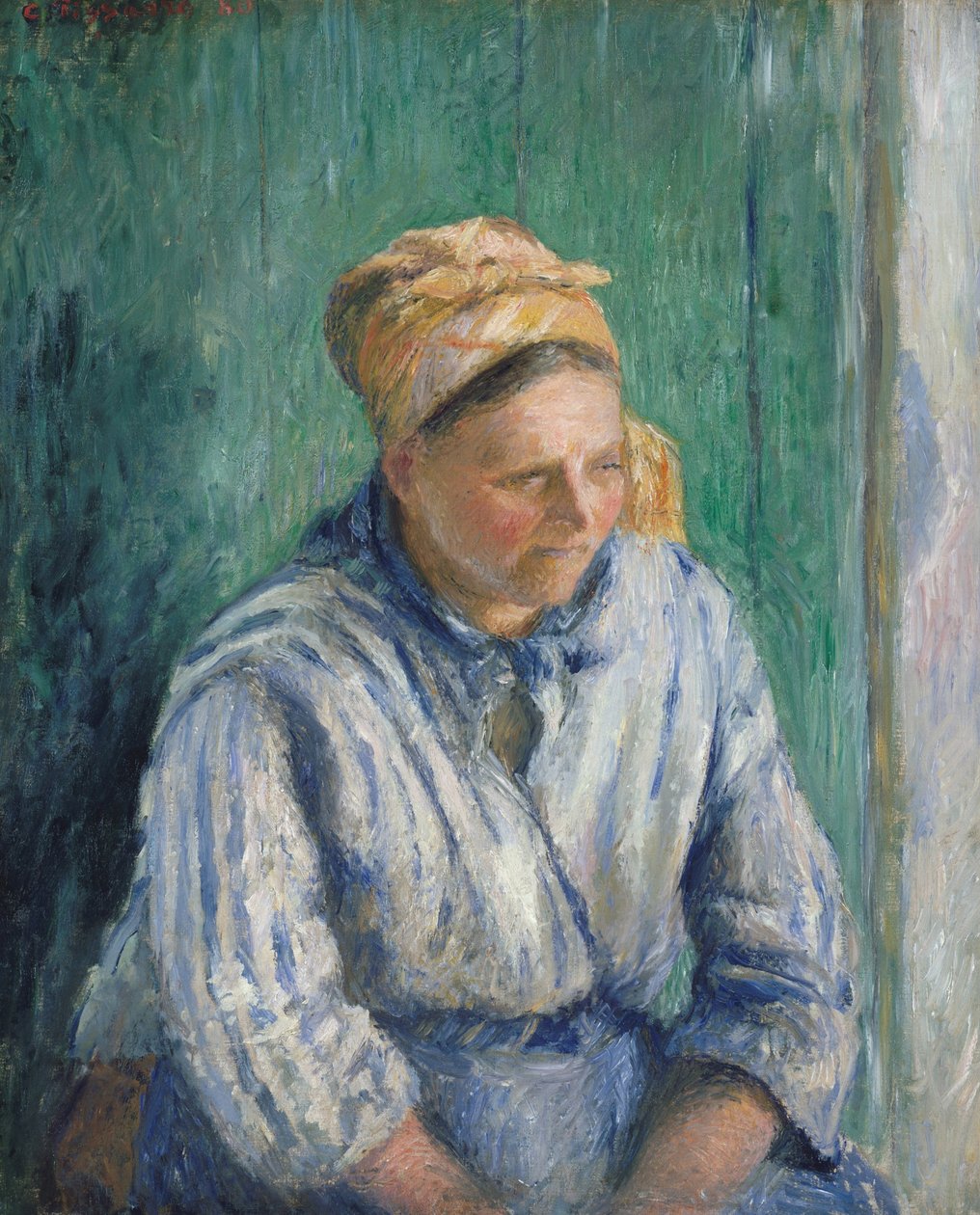 Vaskekvinne, studie av Camille Jacob Pissarro