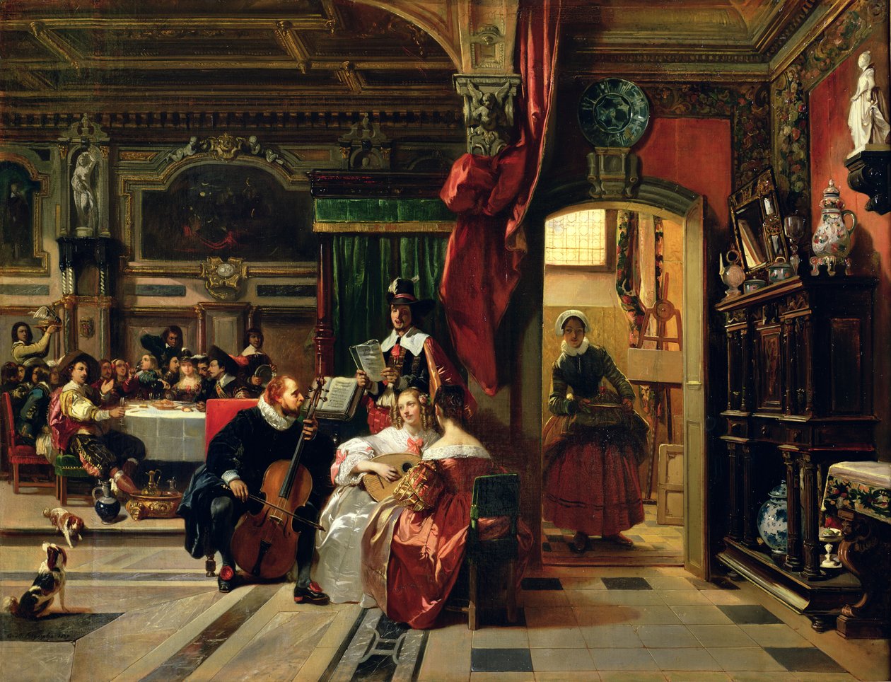 Sir Anthony van Dyck (1599-1641) i London, 1837 av Camille Joseph Etienne Roqueplan