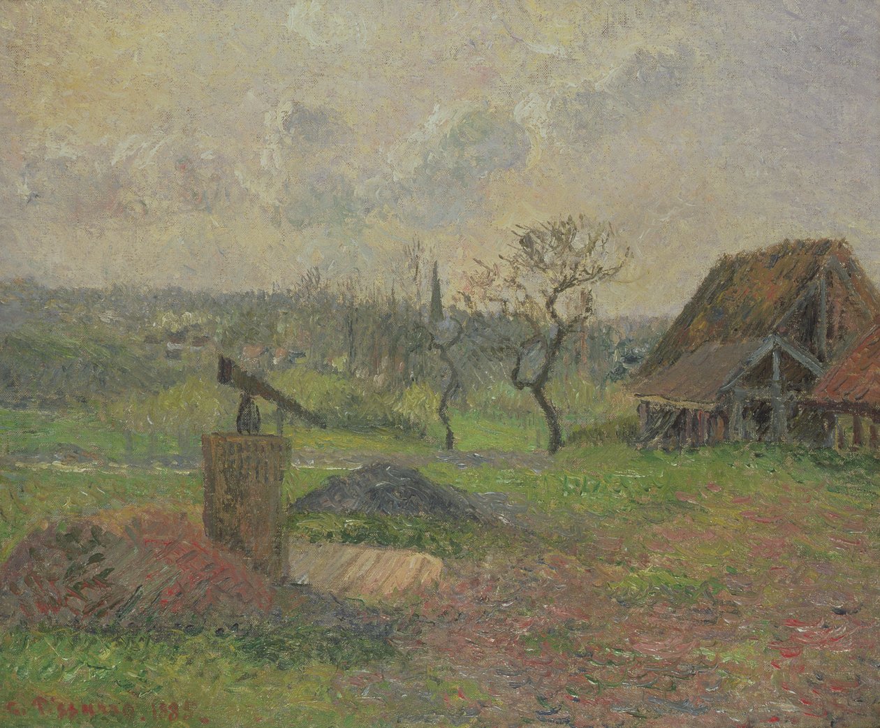 A Brick-Works Eragny, 1885 av Camille Jacob Pissarro