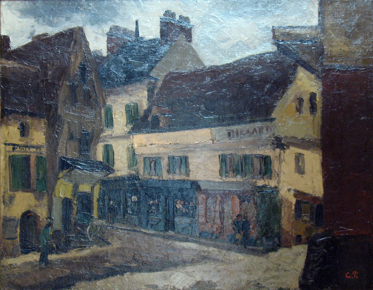 Et torg i La Roche-Guyon av Camille Jacob Pissarro