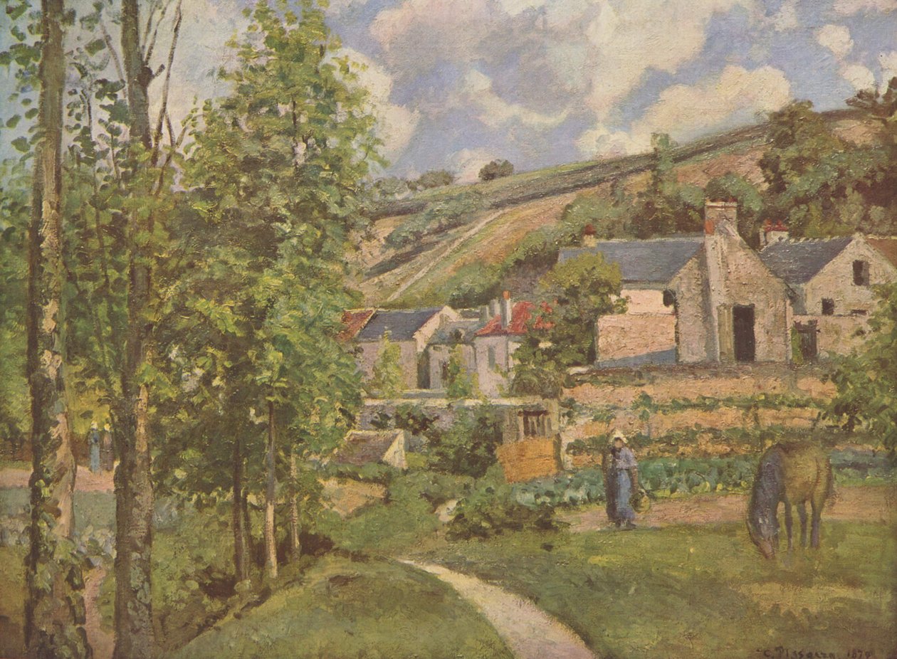 Utsikt over L’Hermitage av Camille Jacob Pissarro