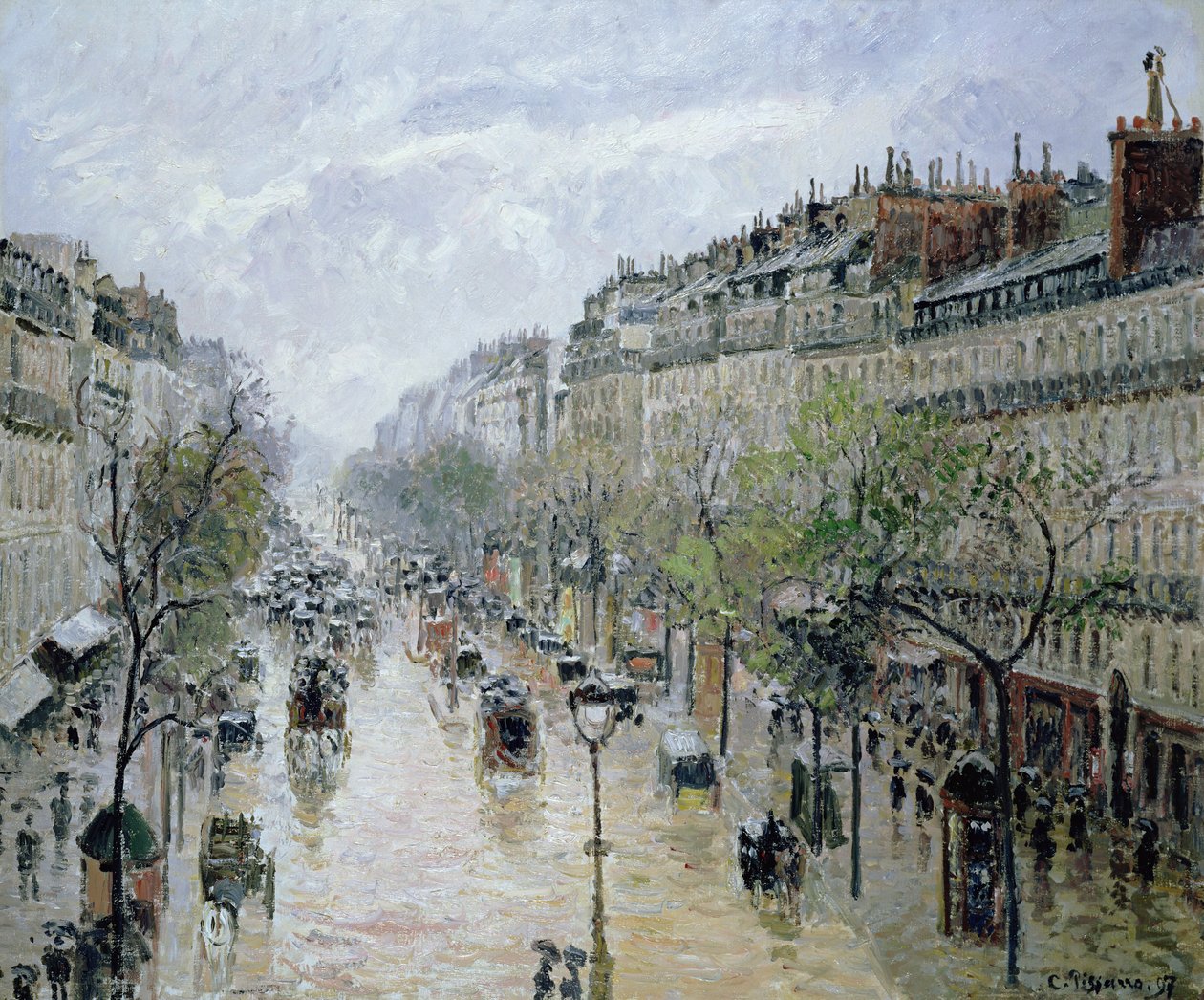 Boulevard Montmartre, 1897 av Camille Jacob Pissarro