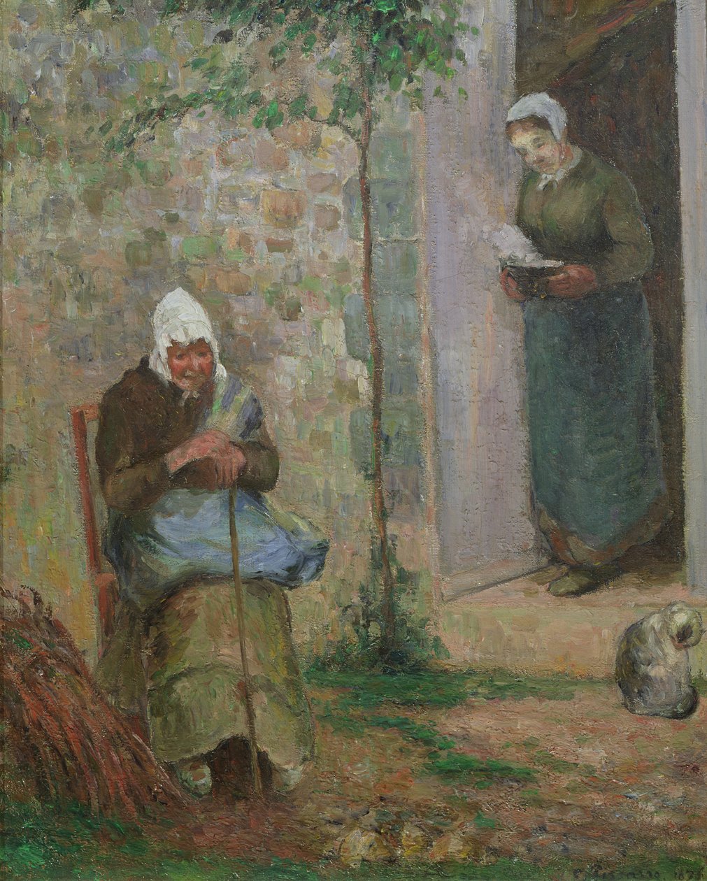 Veldedighet, 1876 av Camille Jacob Pissarro
