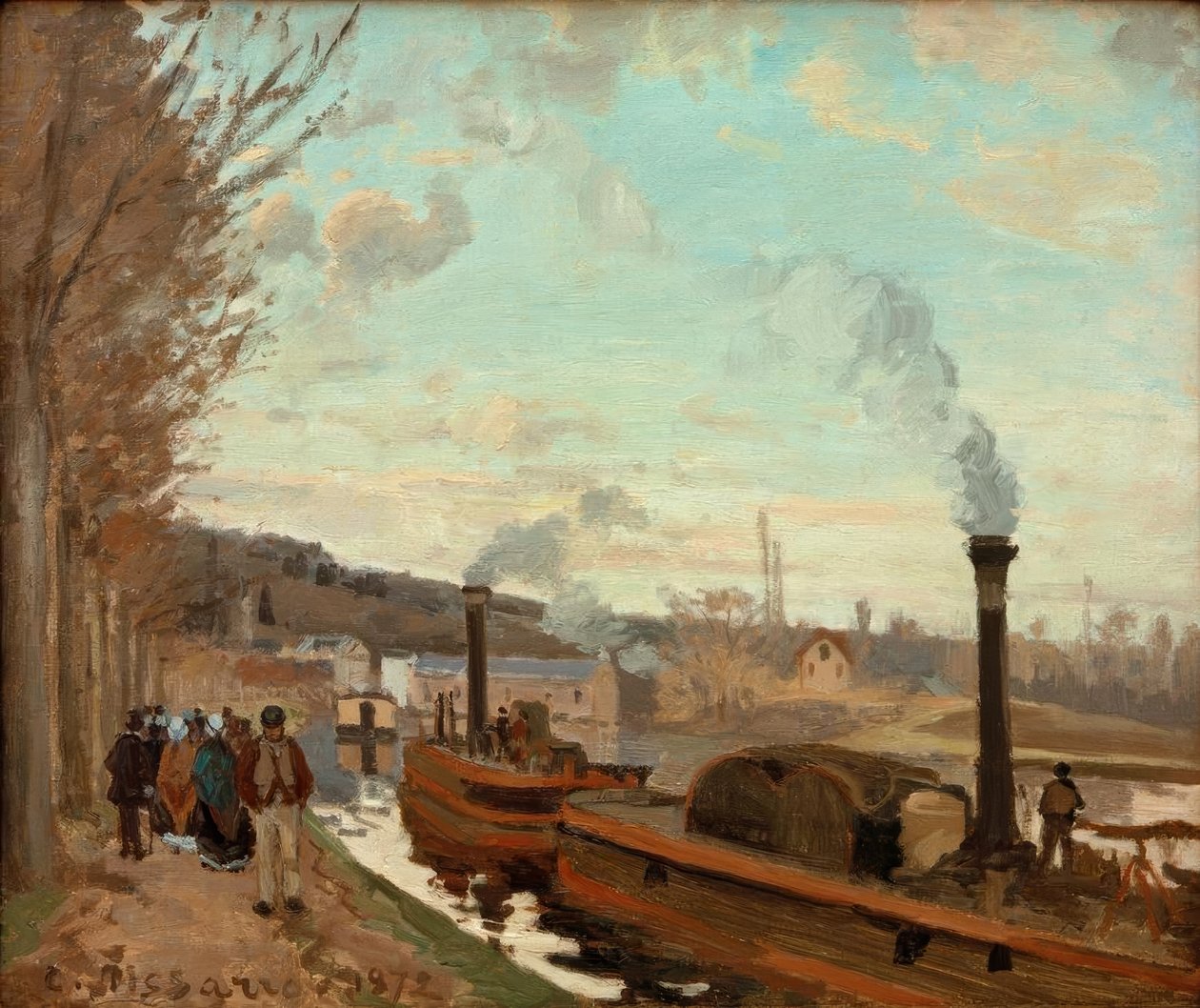 Seinen ved Port-Marly av Camille Jacob Pissarro