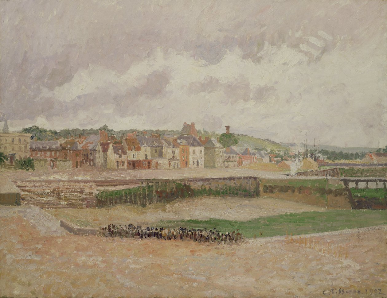 Dieppe, Duquesne-bassenget, 1902 av Camille Jacob Pissarro