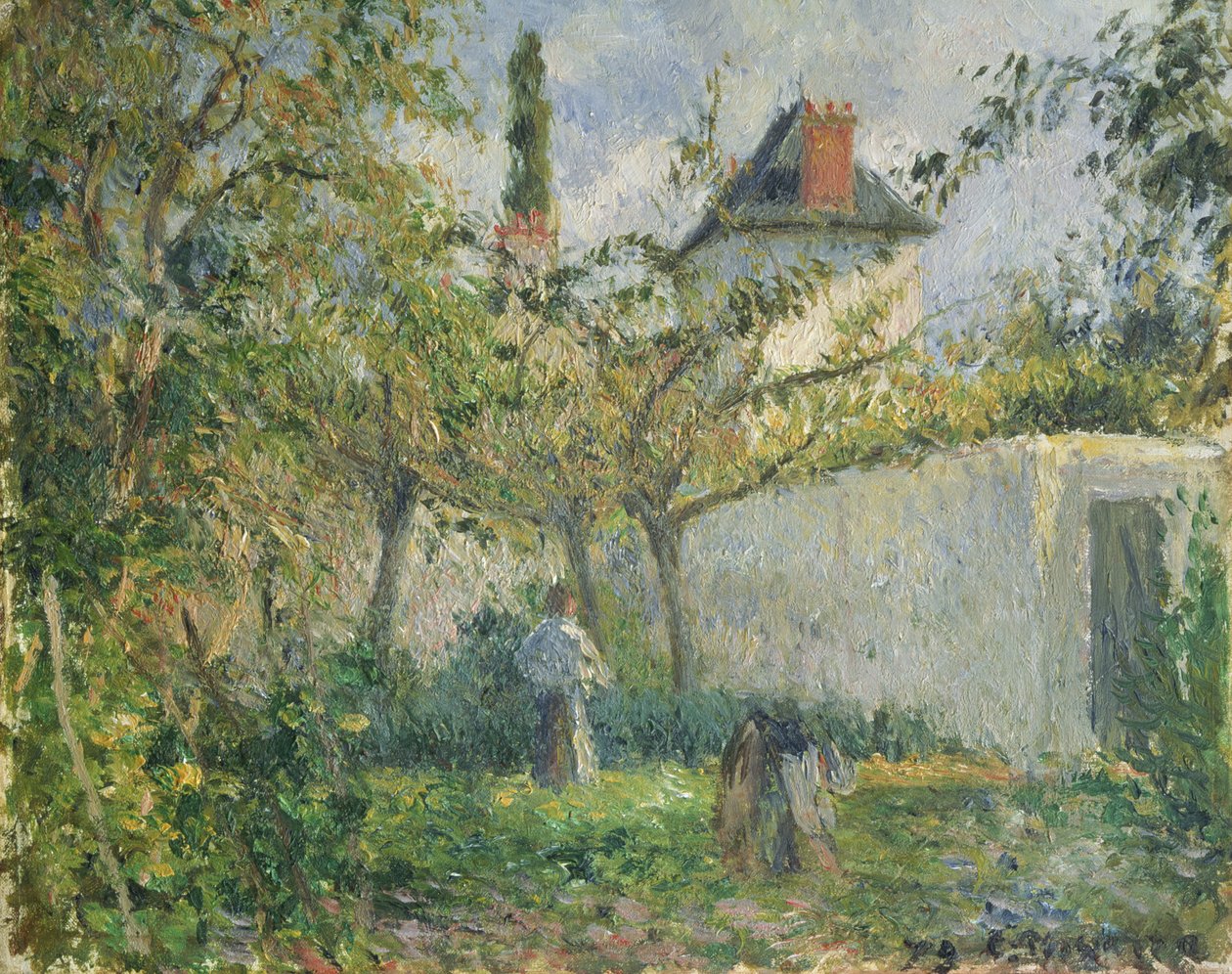 Kjøkkenhage og frukthage, Pontoise, 1878 av Camille Jacob Pissarro