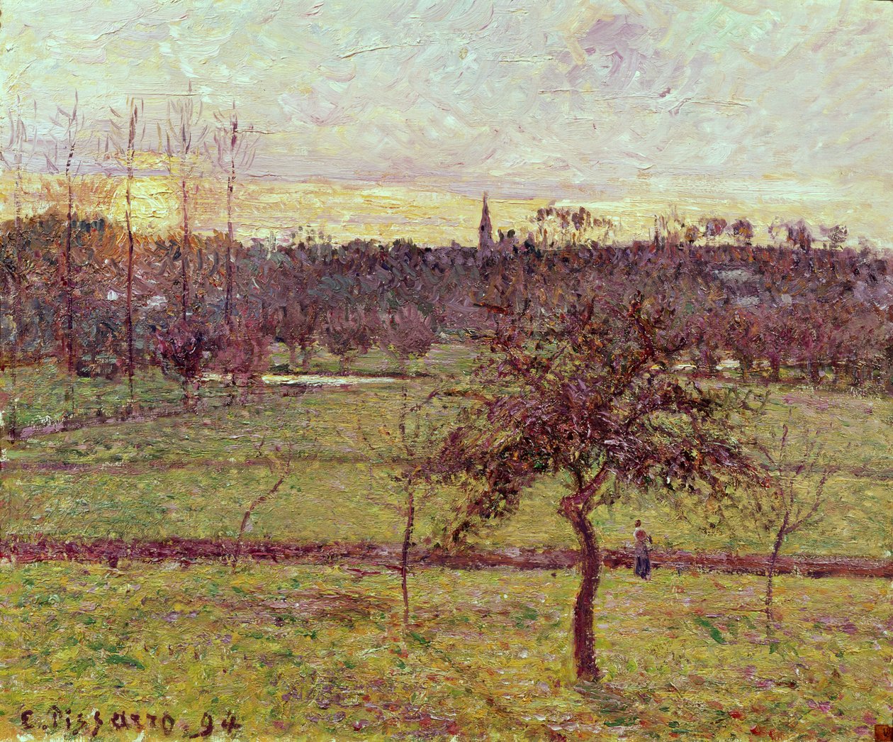 Landskap i Eragny, 1894 av Camille Jacob Pissarro