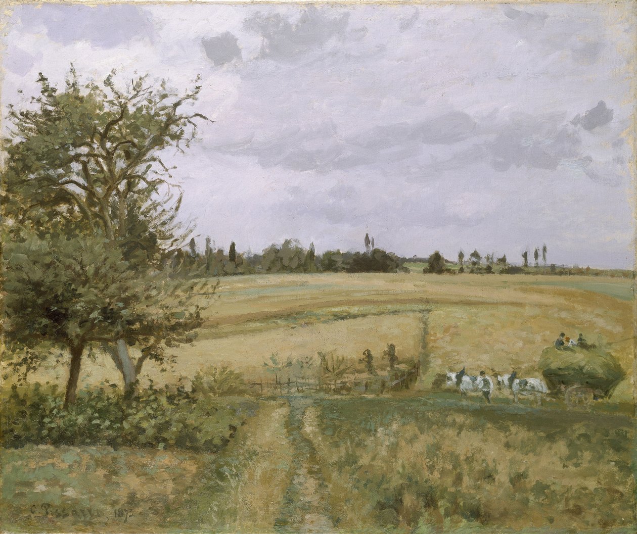 Landskap ved Pontoise, 1800-tallet av Camille Jacob Pissarro