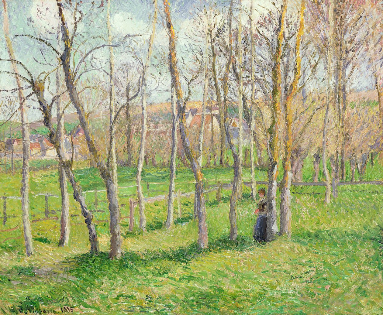Eng ved Bazincourt, 1885 av Camille Jacob Pissarro