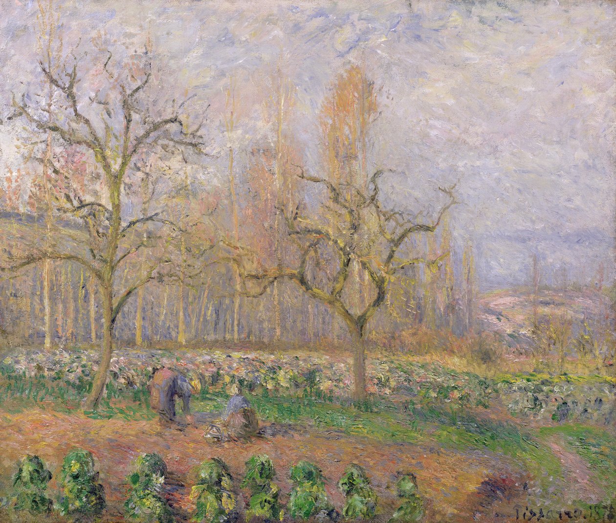 Frukthage ved Pontoise, 1878 av Camille Jacob Pissarro