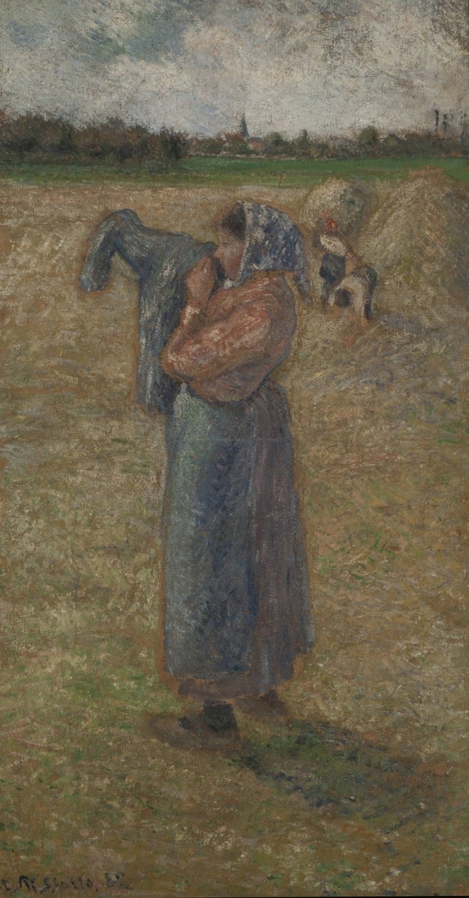Bondekvinne i et felt av Camille Jacob Pissarro