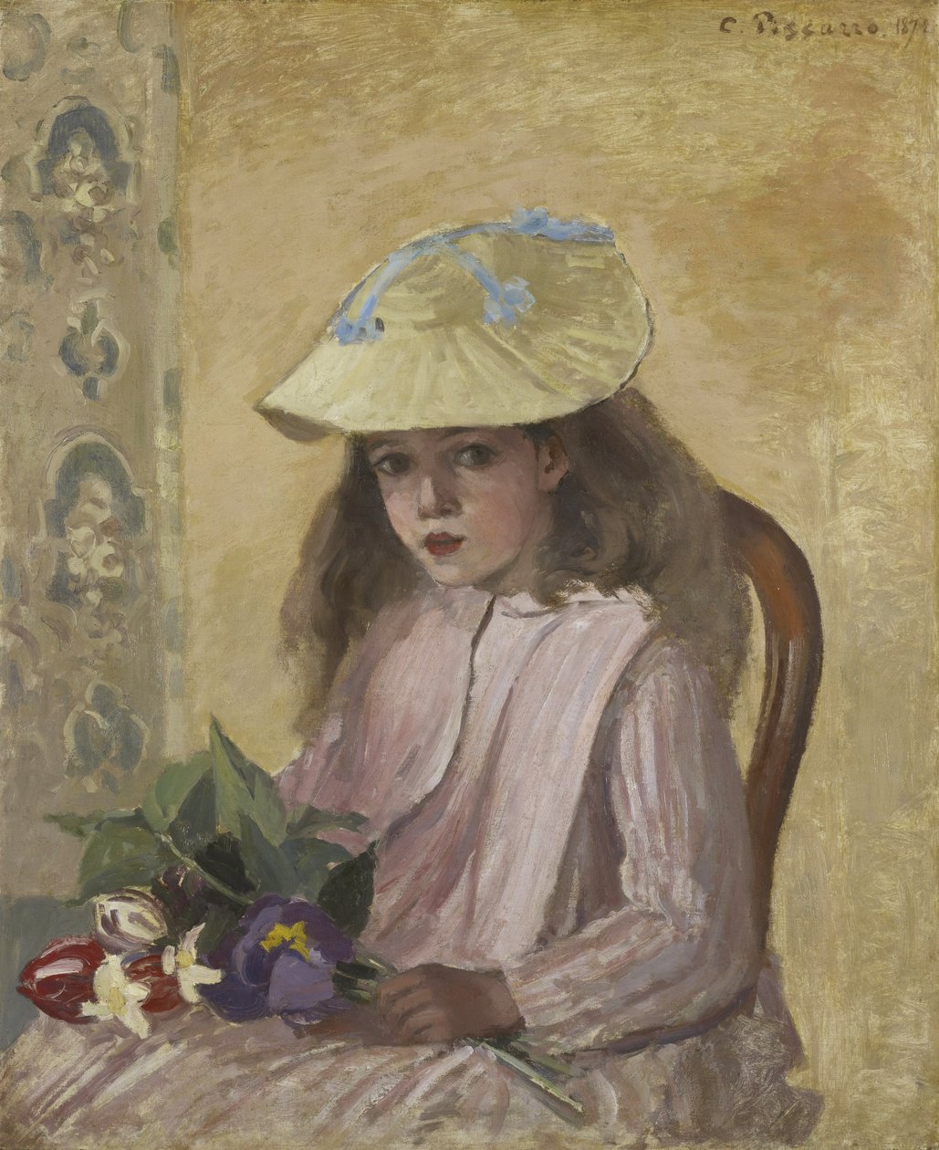 Portrett av kunstnerens datter, 1872 av Camille Jacob Pissarro