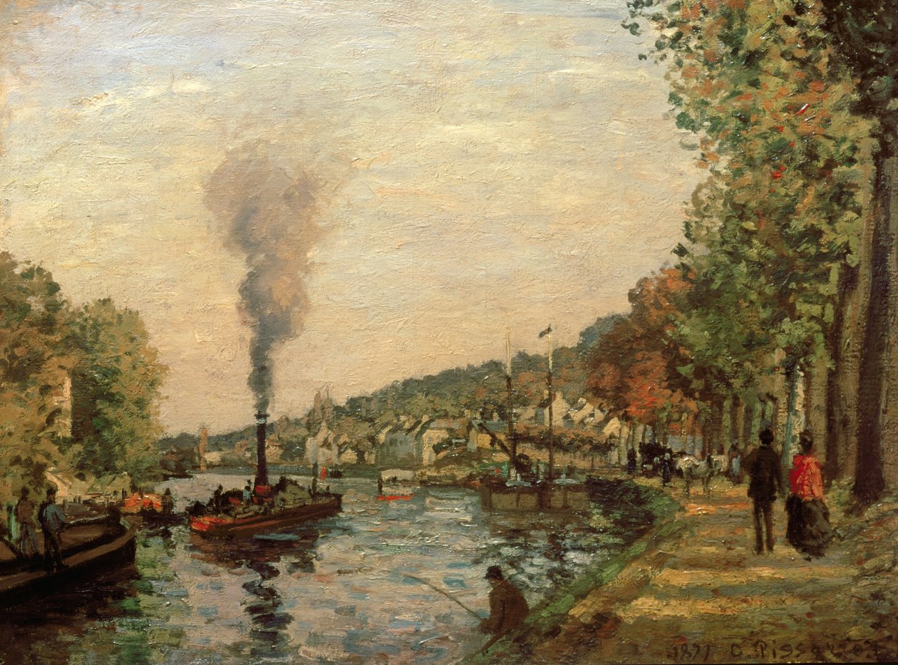 Elvescene, 1871 av Camille Jacob Pissarro