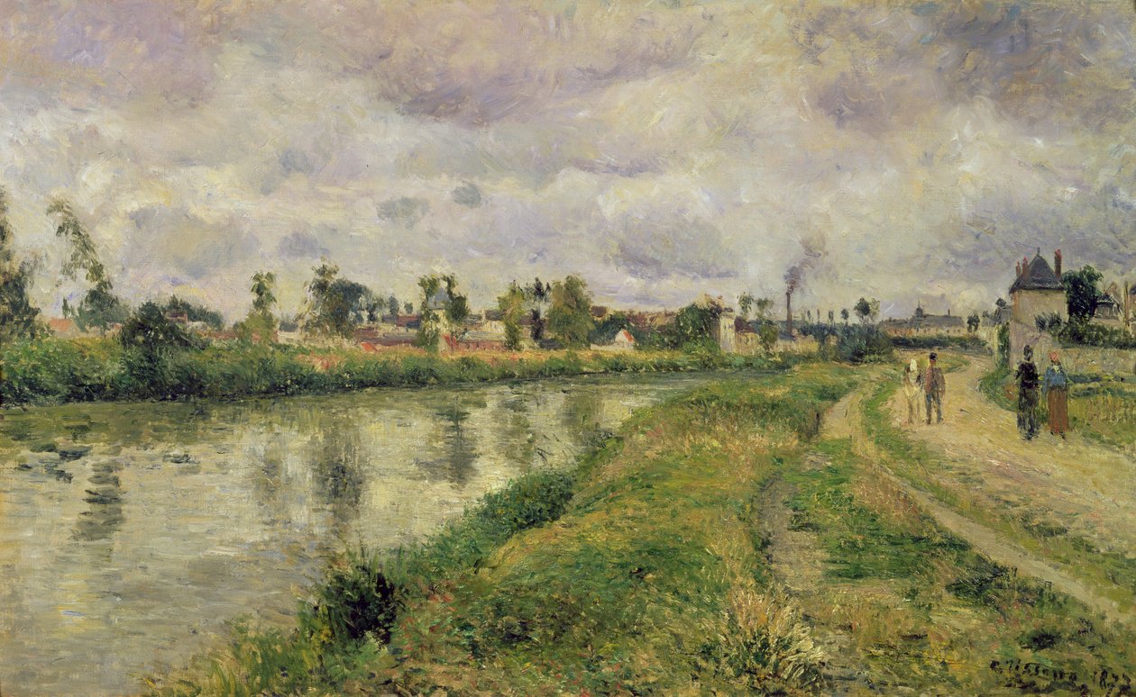 Elvescene, 1873 av Camille Jacob Pissarro