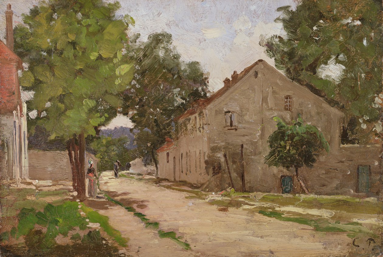 Route de Port-Marly, ca. 1860-67 av Camille Jacob Pissarro