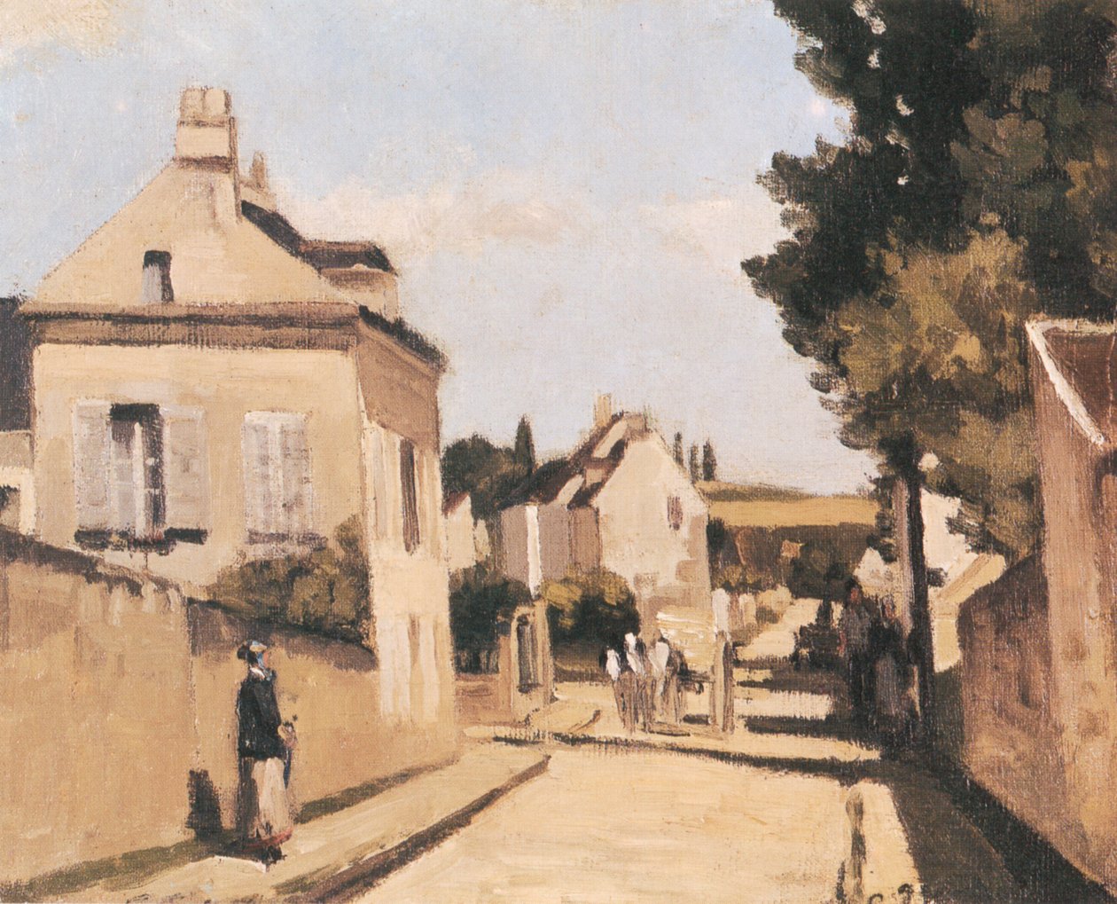 Rue L´Hermitage, Pontoise av Camille Jacob Pissarro