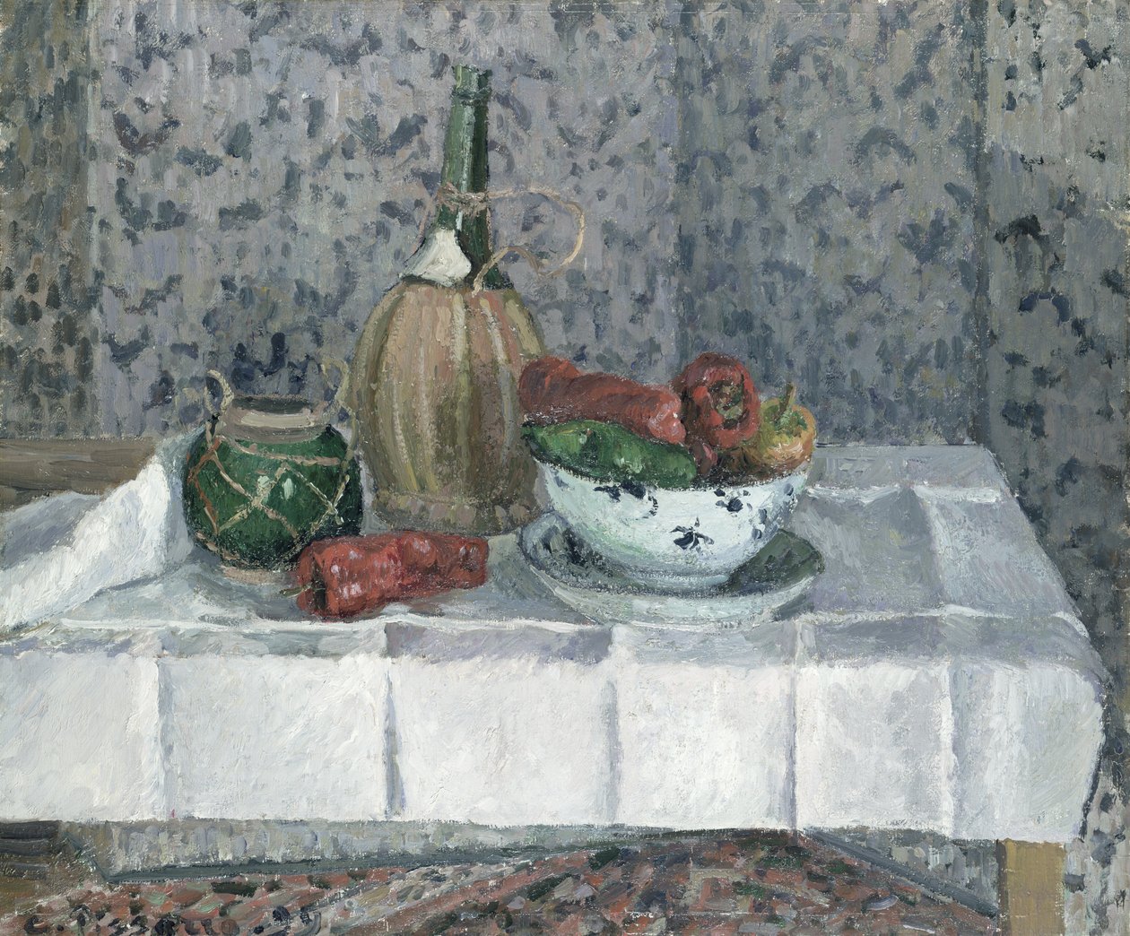 Stilleben med paprika, 1899 av Camille Jacob Pissarro