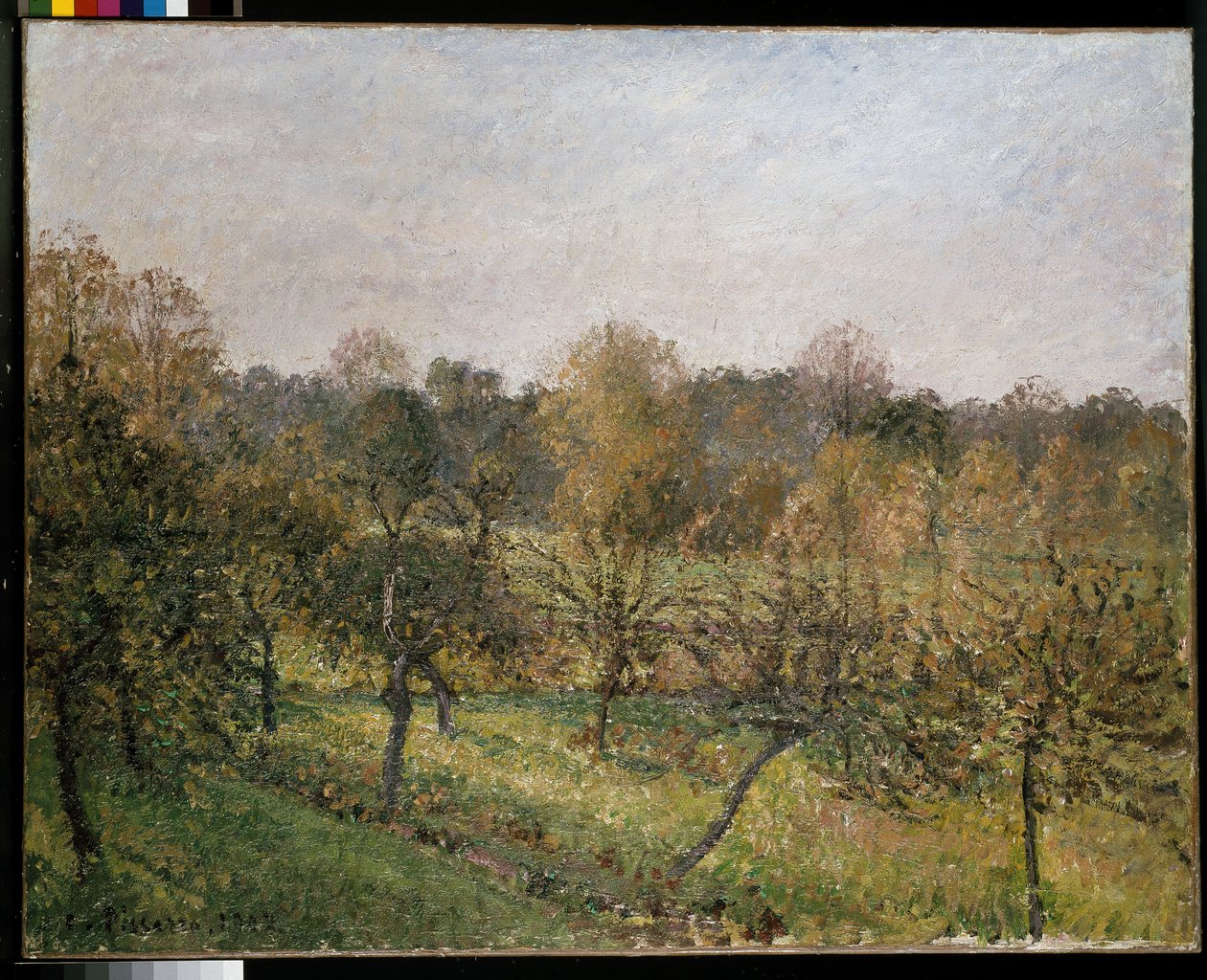 Solnedgang ved Eragny, 1902 av Camille Jacob Pissarro