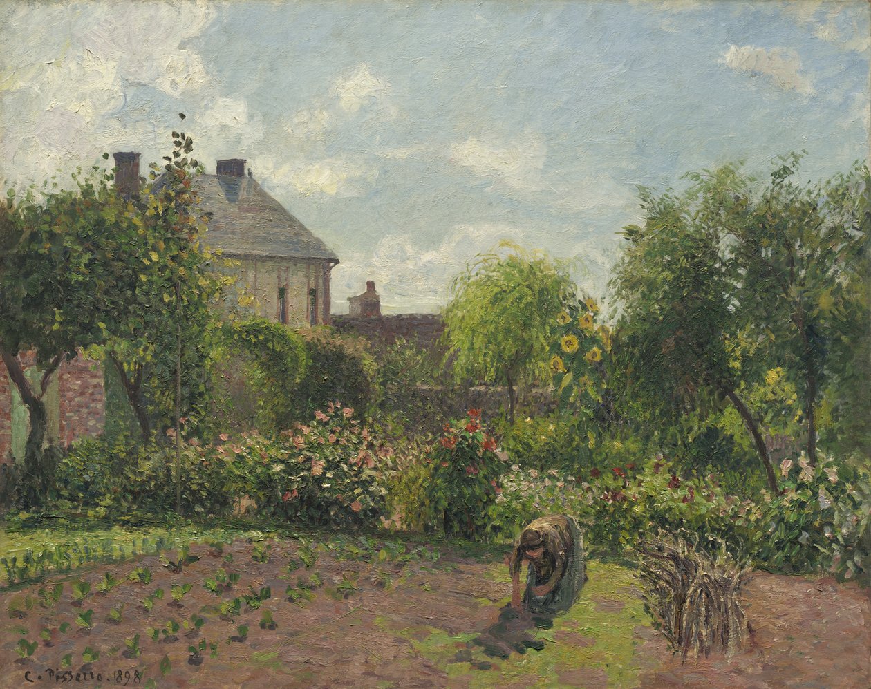 Kunstnerens hage i Eragny, 1898 av Camille Jacob Pissarro