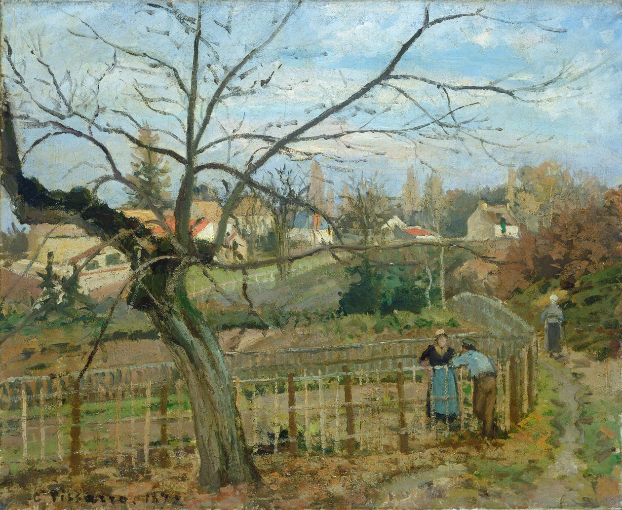 Gjerdet, 1872 av Camille Jacob Pissarro