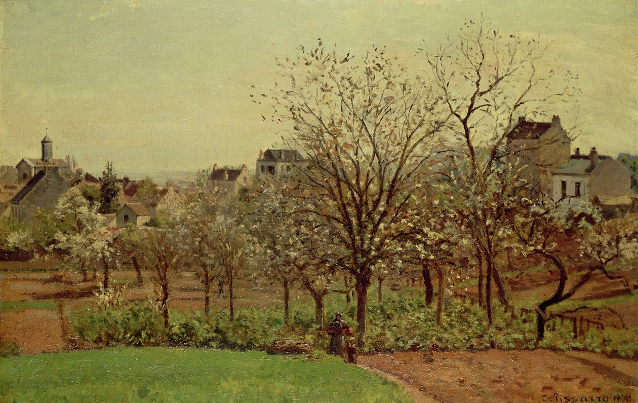The Orchard, 1870 av Camille Jacob Pissarro