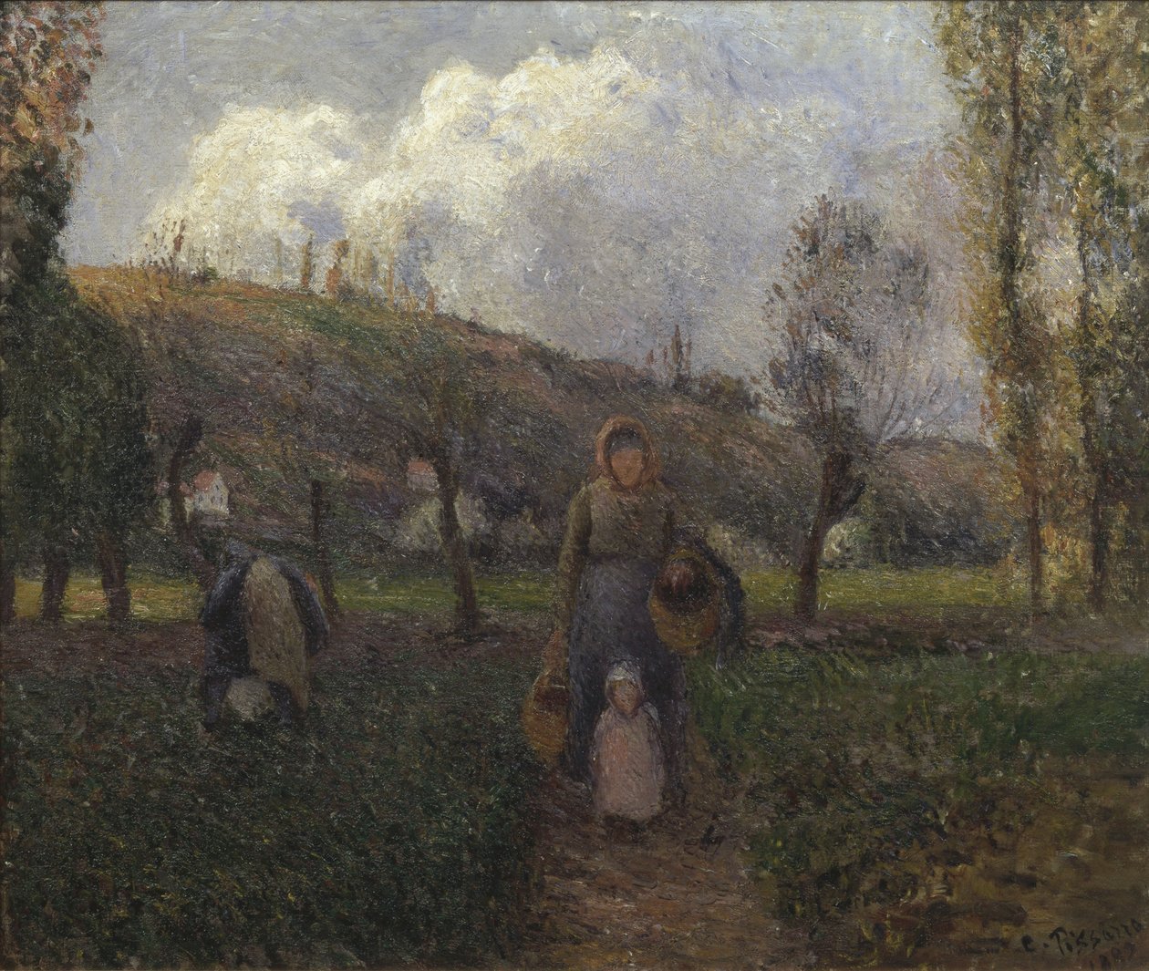 Returen fra feltene av Camille Jacob Pissarro
