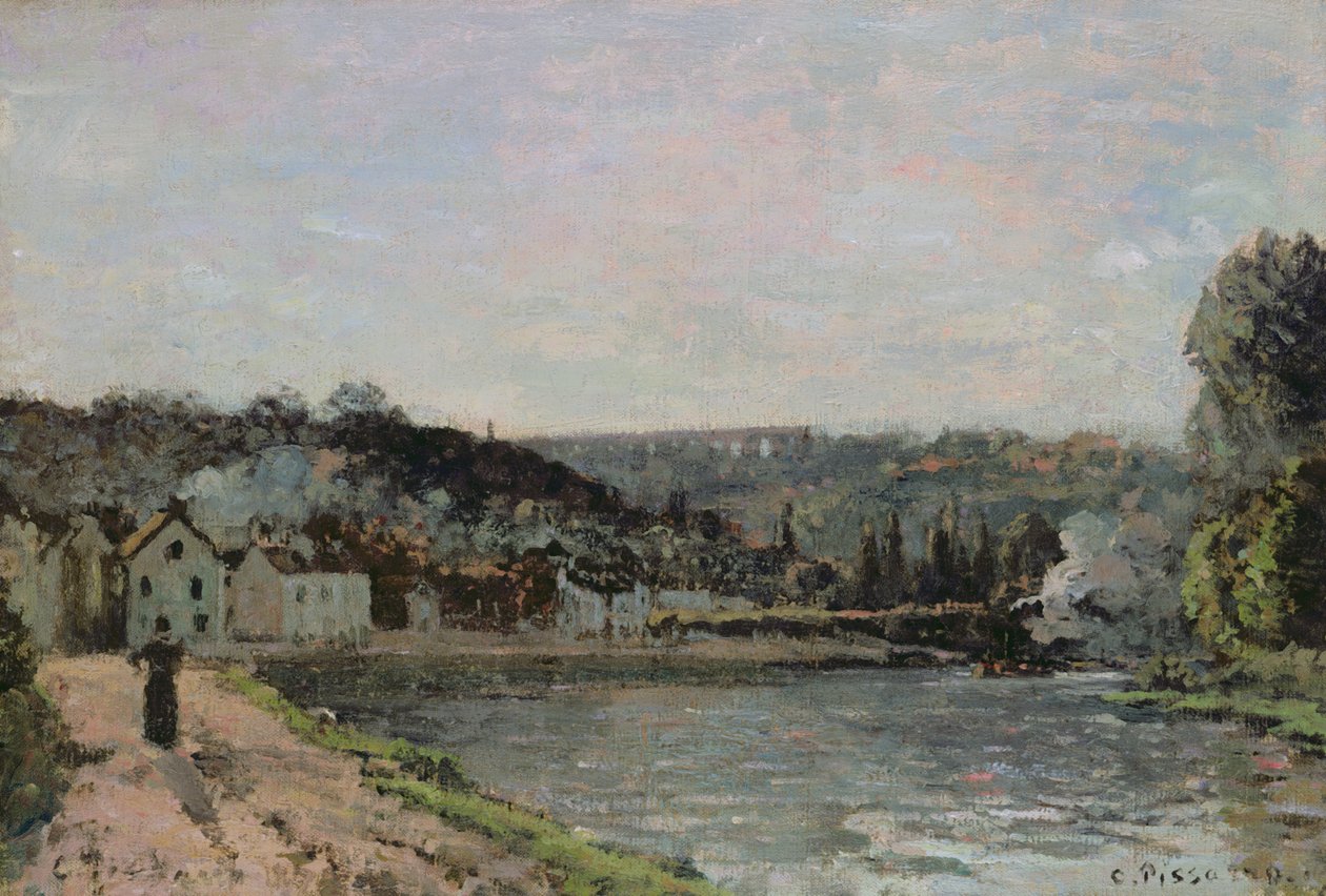 Seinen ved Bougival, 1871 av Camille Jacob Pissarro