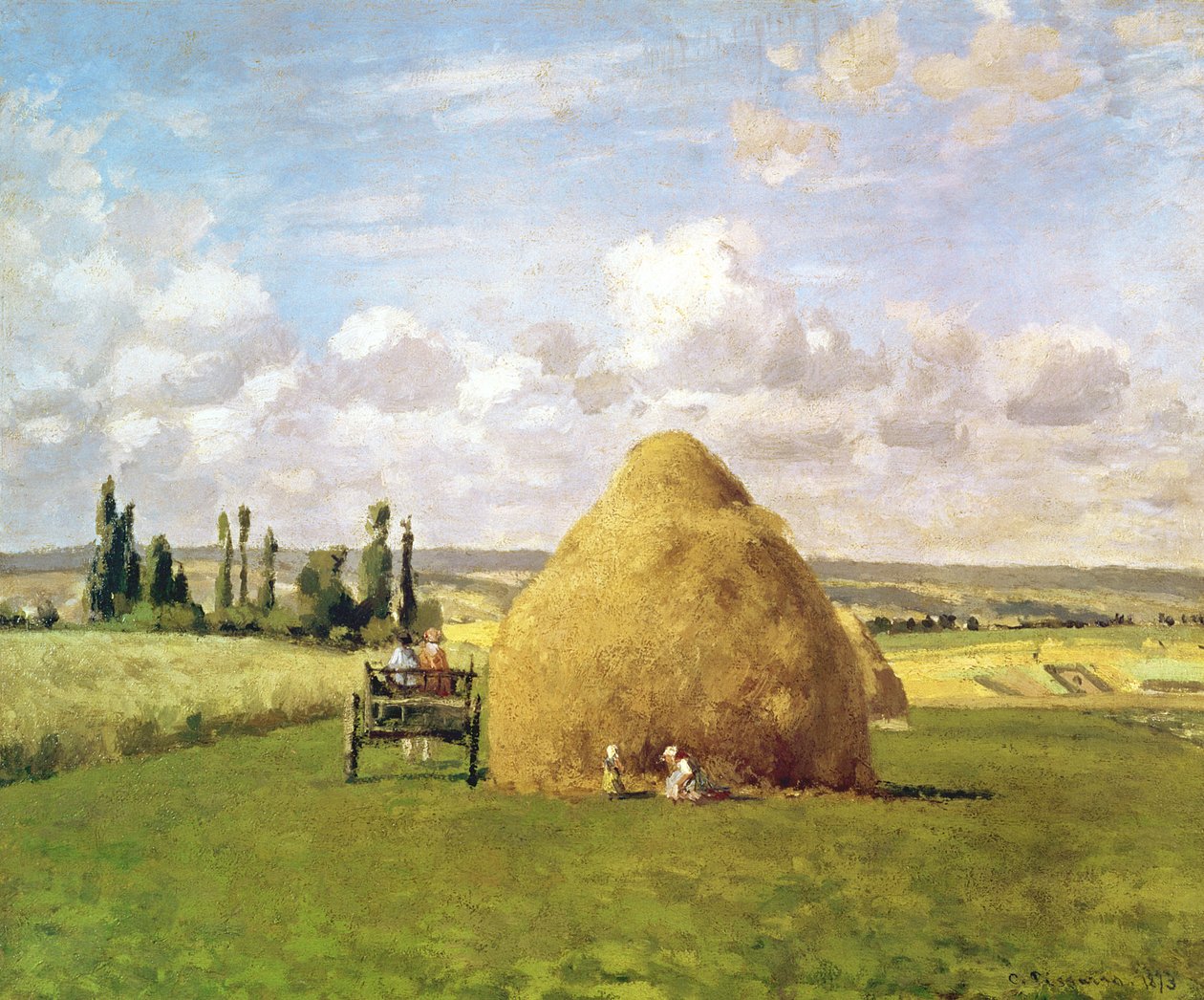Høystakken, Pontoise, 1873 av Camille Jacob Pissarro