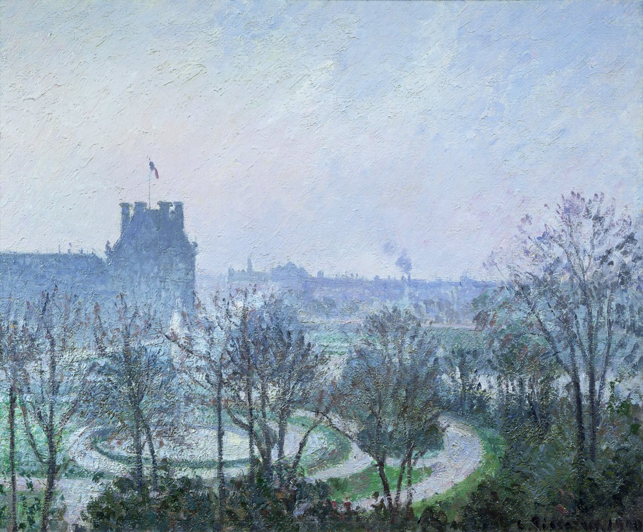 White Frost, Tuileries Garden, 1900 av Camille Jacob Pissarro