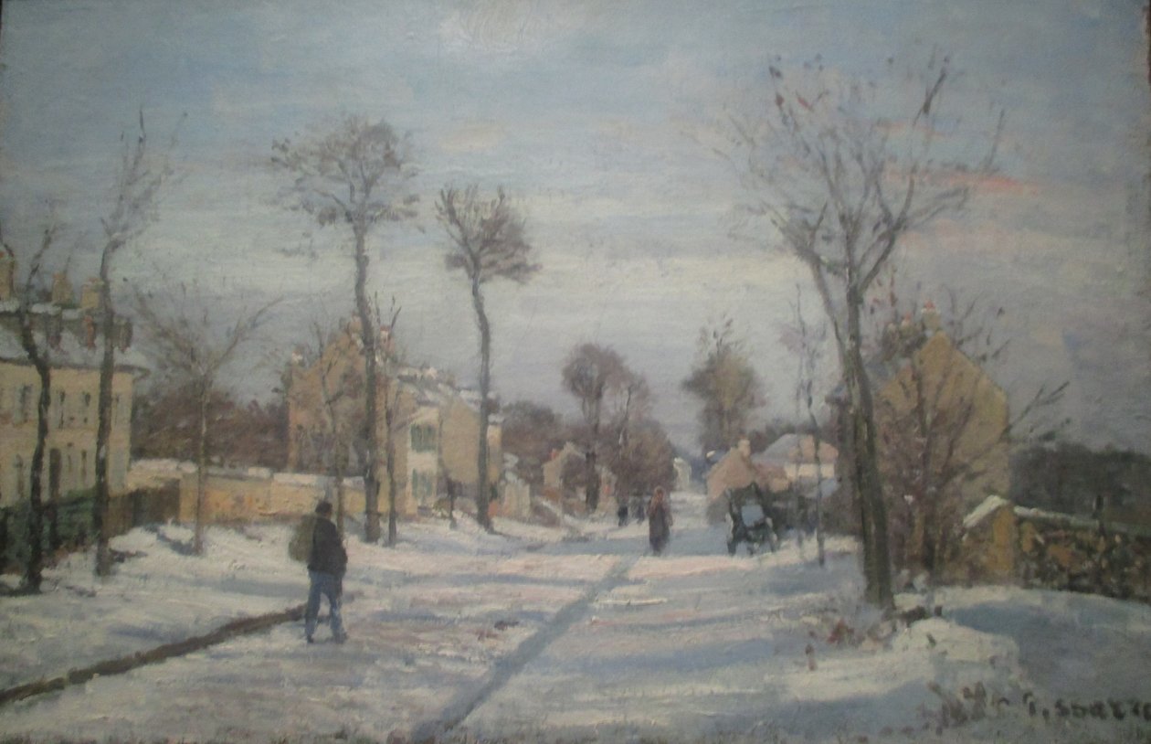 Route de Versailles på Louveciennes av Camille Jacob Pissarro