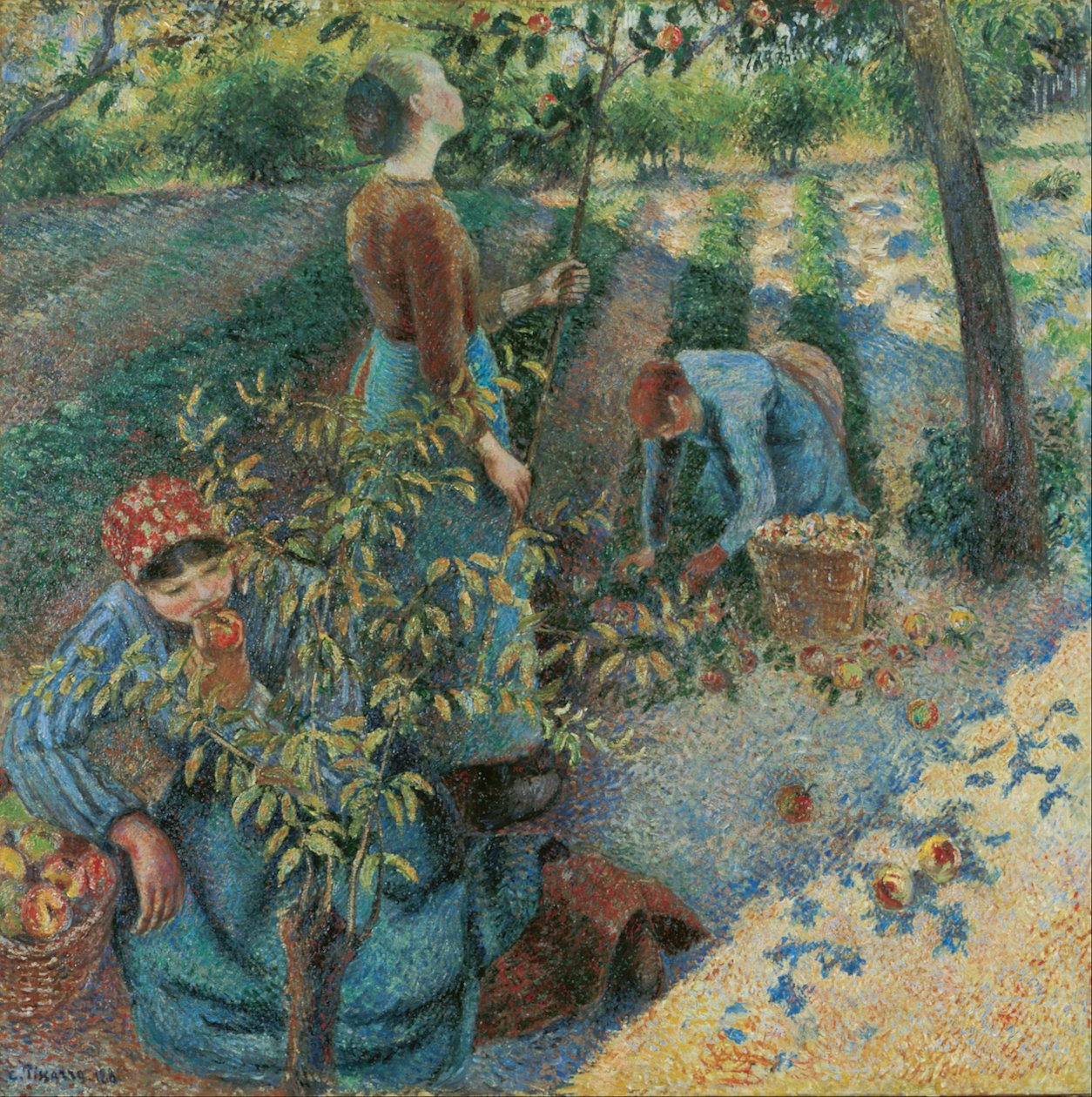 Apple plukking av Camille Jacob Pissarro