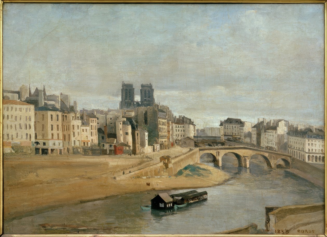 Quai des Orfèvres av Jean Baptiste Camille Corot