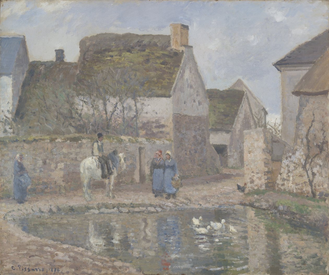 En dam i Ennery, 1874 av Camille Jacob Pissarro